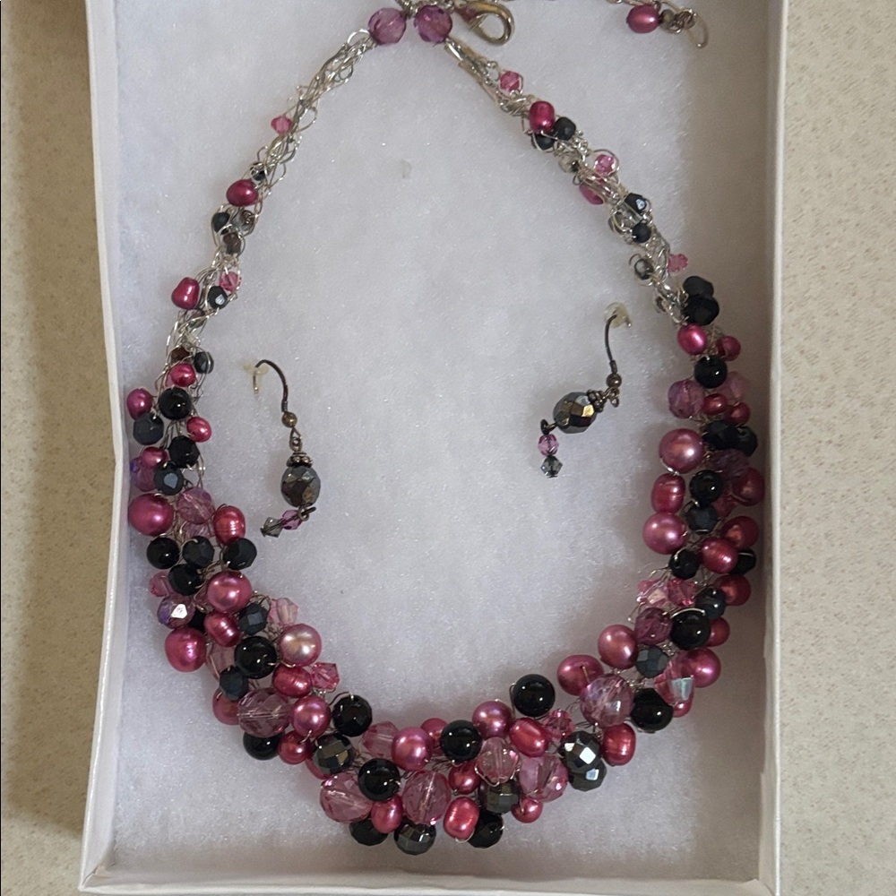 Chic Multicolor Beaded Necklace Set